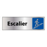 Panneau « Escalier » adhésif pour porte vitrée | PVC/Alu