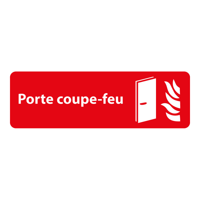 Panneau « Porte coupe-feu » adhésif | PVC/Alu
