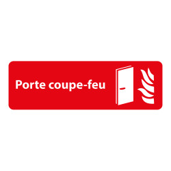 Panneau « Porte coupe-feu » adhésif | PVC/Alu