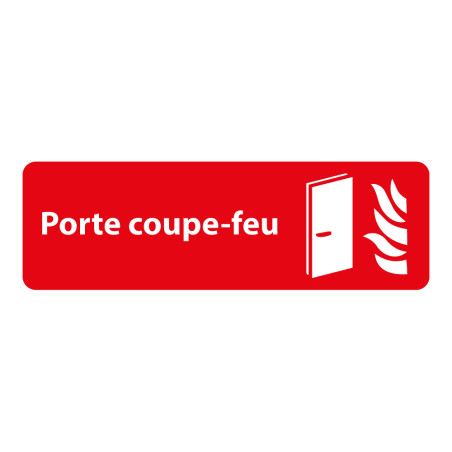 Panneau « Porte coupe-feu » adhésif | PVC/Alu