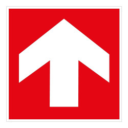 Panneau évacuation Incendie - Flèche directionnelle - Carré