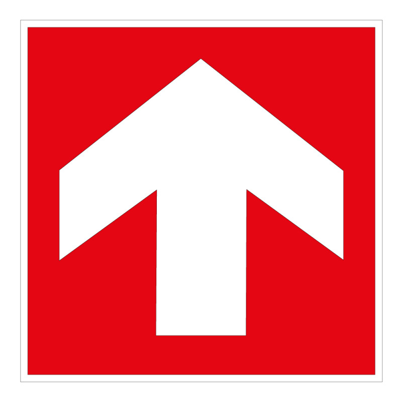 Panneau évacuation Incendie - Flèche directionnelle - Carré