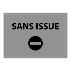 Plaque - Interdiction Gravée Sans Issue - 10 x 14 cm - Gravoply®