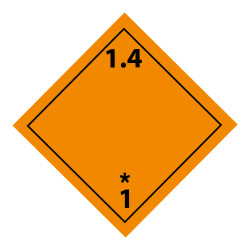 Plaque ADR - Transport Explosifs - Danger classe 1.4