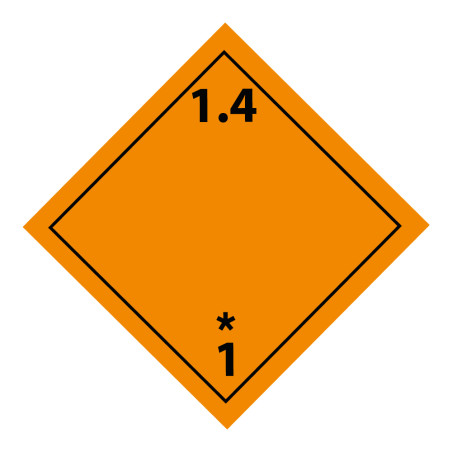 Plaque ADR - Transport Explosifs - Danger classe 1.4