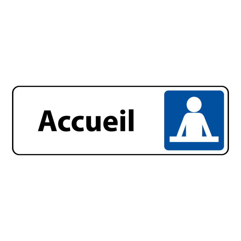Plaque Accueil PVC / Aluminium Brossé – Signalétique