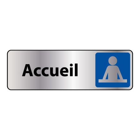 Plaque Accueil PVC / Aluminium Brossé – Signalétique