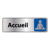 Plaque Accueil PVC / Aluminium Brossé – Signalétique