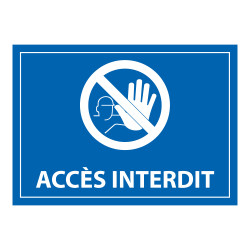 Plaque Interdiction - Accès interdit - 100x140 mm - Gravoply