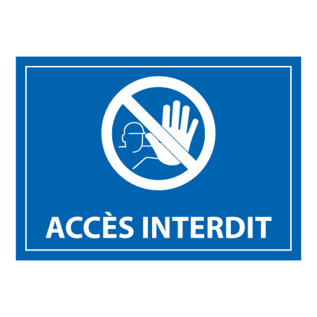 Plaque Interdiction - Accès interdit - 100x140 mm - Gravoply