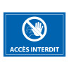 Plaque Interdiction - Accès interdit - 100x140 mm - Gravoply