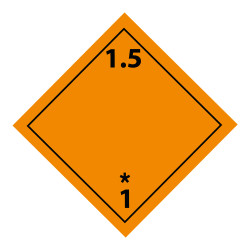 Plaque de Transport ADR - Matières et objets explosifs 1.5