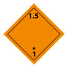 Plaque de Transport ADR - Matières et objets explosifs 1.5