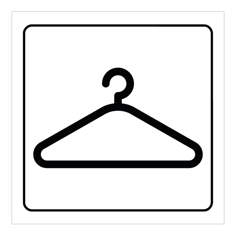 Plaque de signalétique - Pictogramme Vestiaire - Gravoply