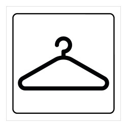 Plaque de signalétique - Pictogramme Vestiaire - Gravoply