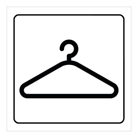 Plaque de signalétique - Pictogramme Vestiaire - Gravoply