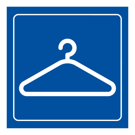 Plaque de signalétique - Pictogramme Vestiaire - Gravoply