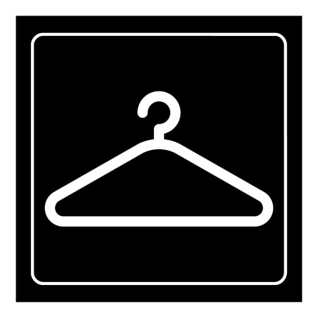 Plaque de signalétique - Pictogramme Vestiaire - Gravoply