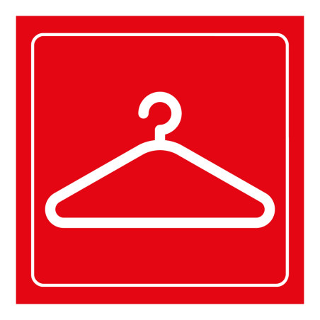 Plaque de signalétique - Pictogramme Vestiaire - Gravoply