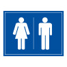Plaque gravée - Pictogramme WC homme/femme - 10 x 14 cm - Gravoply