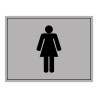 Plaque gravée - Toilettes picto Femme - 10x14 cm - Gravoply