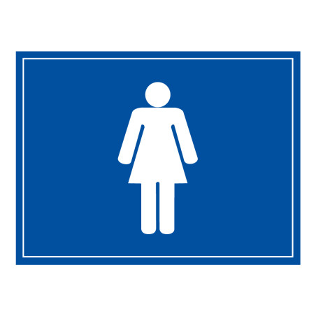 Plaque gravée - Toilettes picto Femme - 10x14 cm - Gravoply