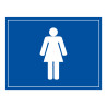 Plaque gravée - Toilettes picto Femme - 10x14 cm - Gravoply