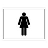 Plaque gravée - Toilettes picto Femme - 10x14 cm - Gravoply