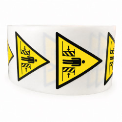 Rouleau de 250 Pictos de Danger - Ecrasement - W019 - ISO 7010