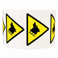 Rouleau de Pictos de Danger - Chien de garde - W013 - ISO 7010