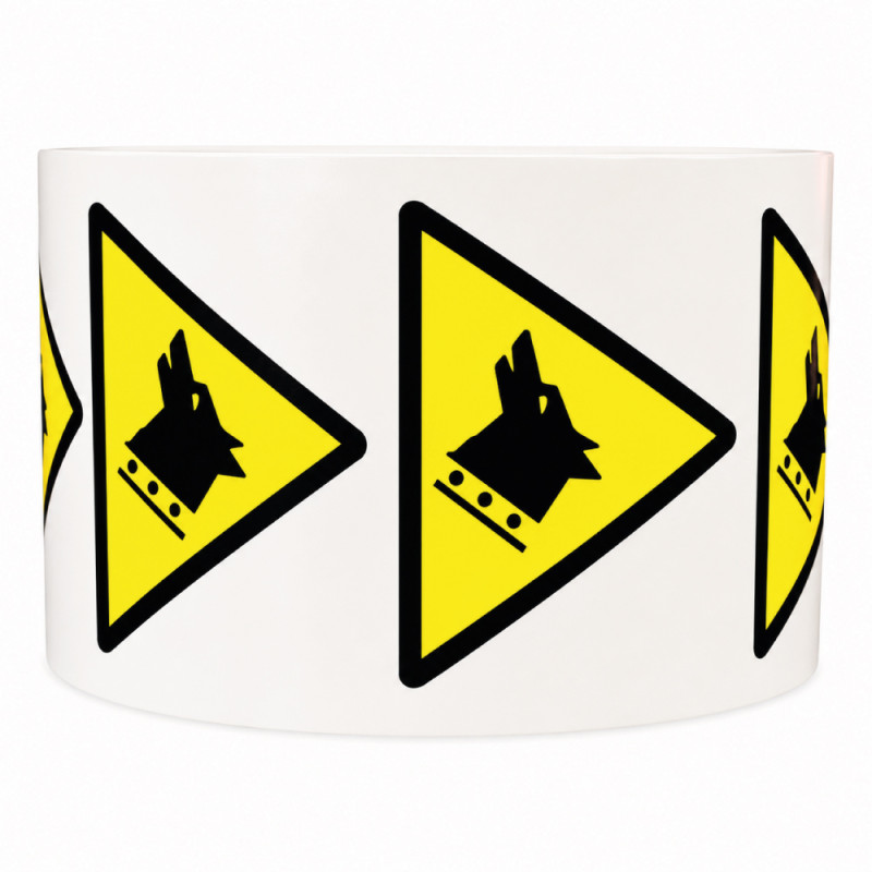Rouleau de Pictos de Danger - Chien de garde - W013 - ISO 7010