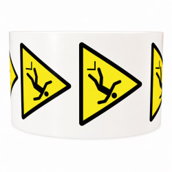Rouleau de pictos - Chute avec dénivellation - W008 - ISO 7010