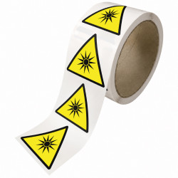 Rouleau de pictos - Danger Rayonnement optique - W027 - ISO 7010