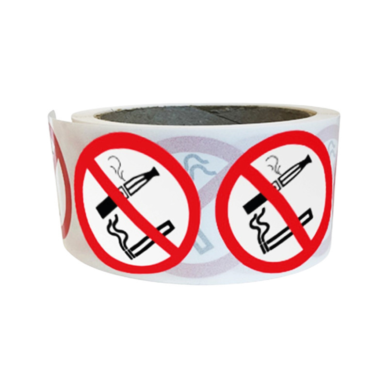 Rouleau de pictos - Interdiction fumer vapoter - P002 - ISO 7010