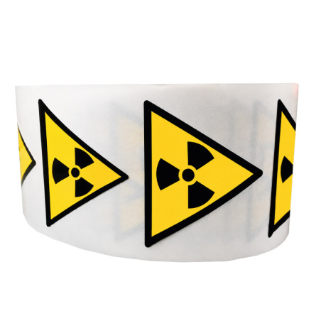 Rouleau pictos W003 Danger matières radioactives - 250 ex