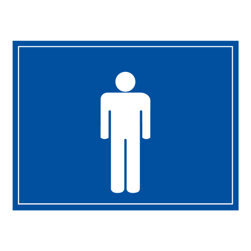 Signalétique WC - Toilettes Hommes - 10 x 14 cm - Gravoply®