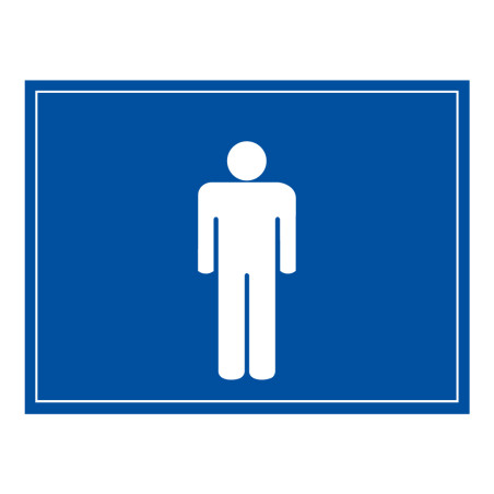 Signalétique WC - Toilettes Hommes - 10 x 14 cm - Gravoply®