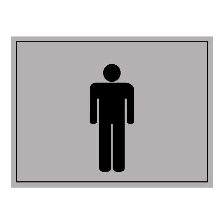 Signalétique WC - Toilettes Hommes - 10 x 14 cm - Gravoply®