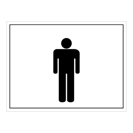 Signalétique WC - Toilettes Hommes - 10 x 14 cm - Gravoply®