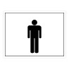 Signalétique WC - Toilettes Hommes - 10 x 14 cm - Gravoply®