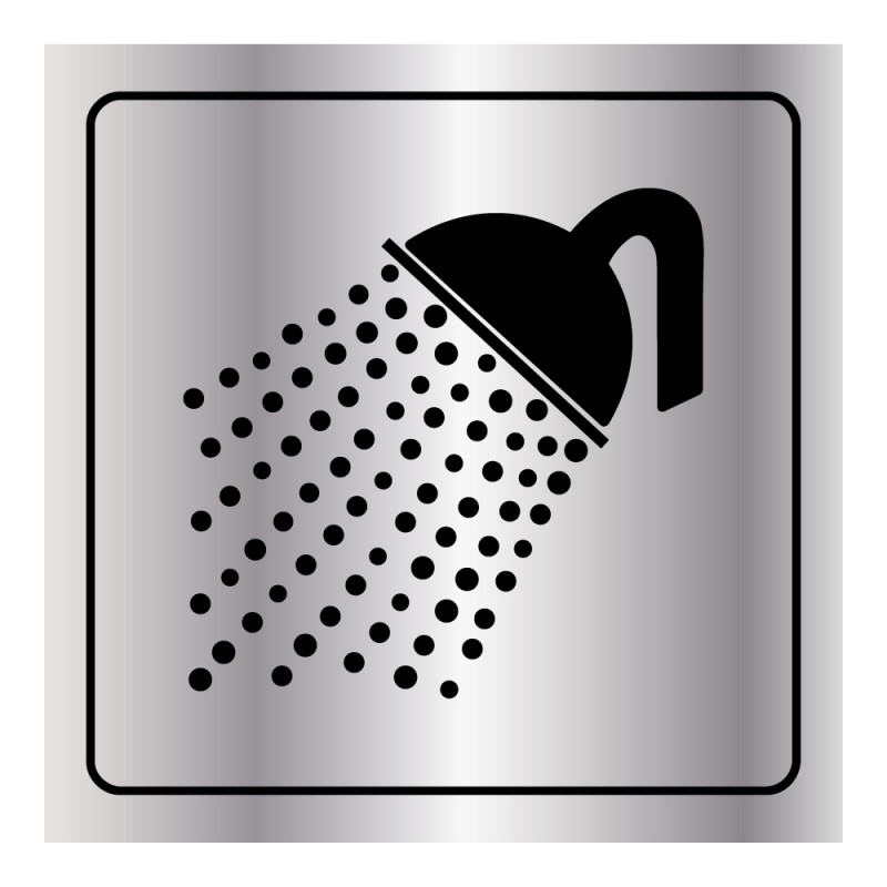 Signalétique d'information - Pictogramme Douche - Format carré