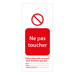 Étiquettes - Ne pas toucher - Polyester Souple - Lot de 10
