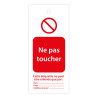 Étiquettes - Ne pas toucher - Polyester Souple - Lot de 10