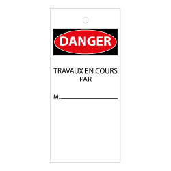 Étiquettes - Travaux en Cours - Polyester Souple - Lot de 10