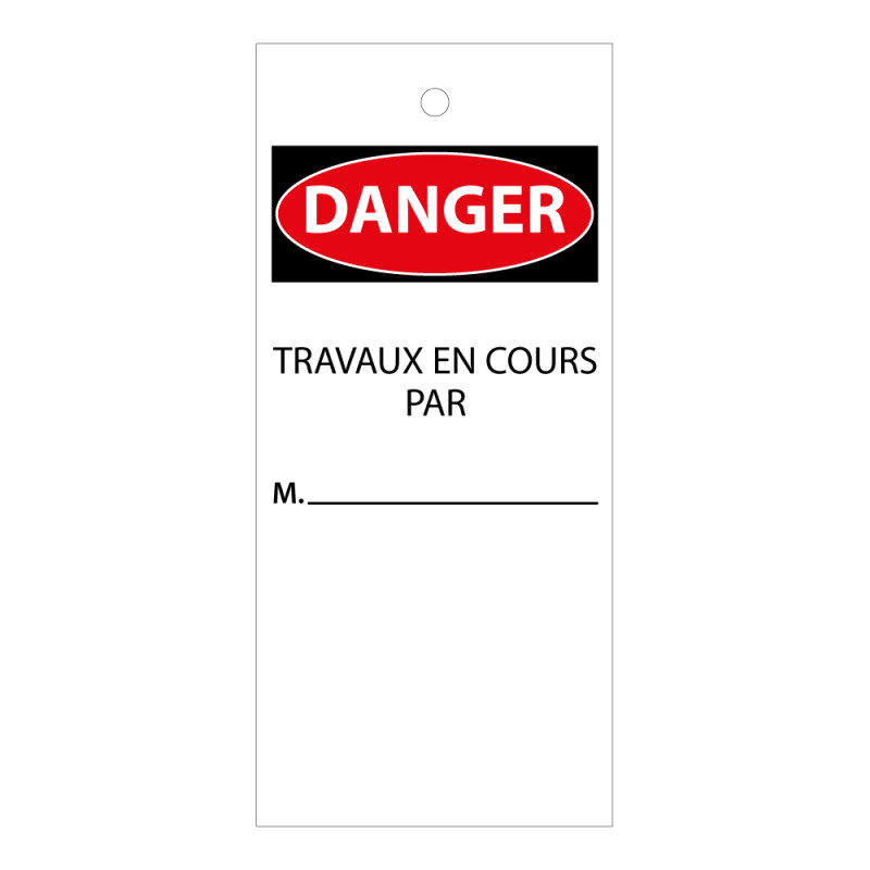 Étiquettes - Travaux en Cours - Polyester Souple - Lot de 10