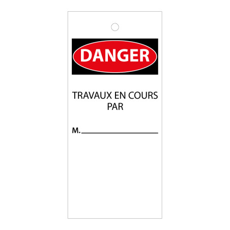 Étiquettes - Travaux en Cours - Polyester Souple - Lot de 10