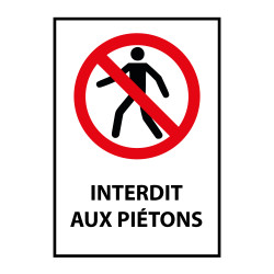 Panneau P004 Interdit aux piétons ISO 7010