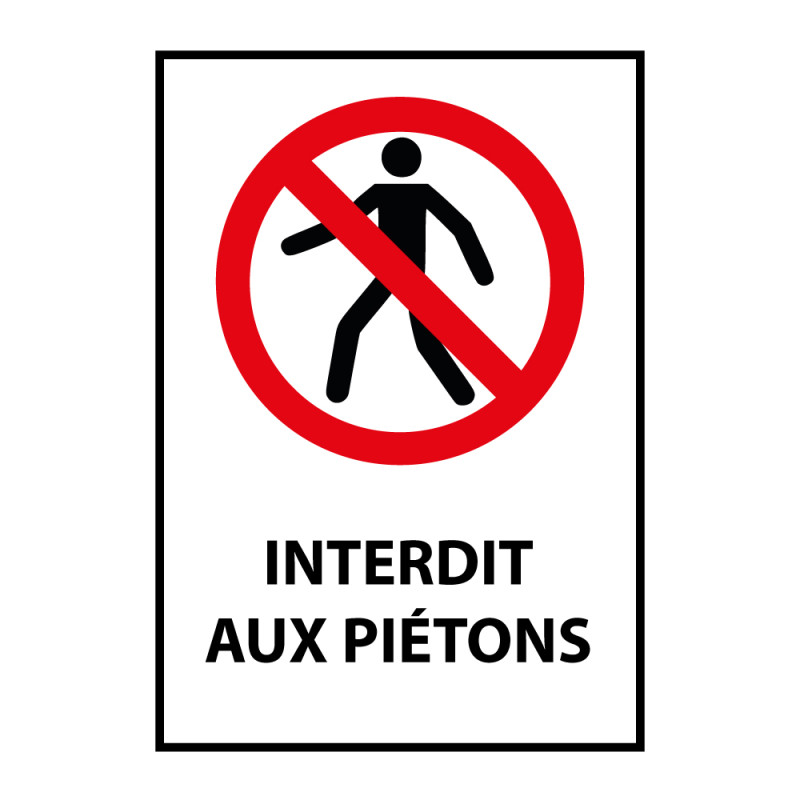 Panneau P004 Interdit aux piétons ISO 7010