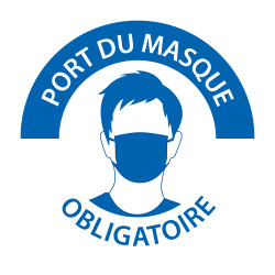 Adhésif de marquage au sol - Port masque obligatoire - Ø 300 mm