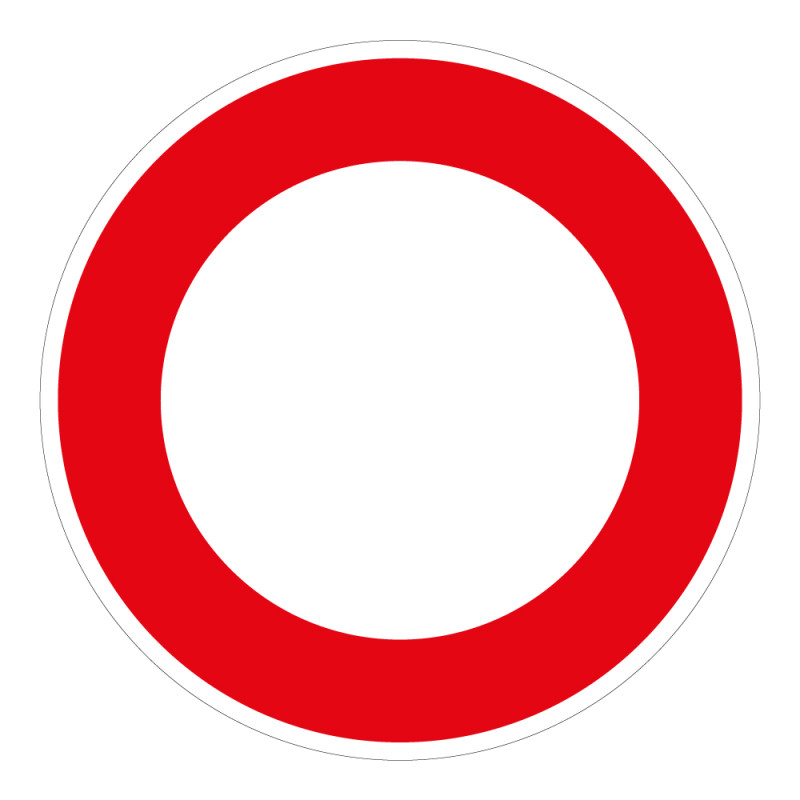 Panneau B0 Interdit à la Circulation - Conforme NF